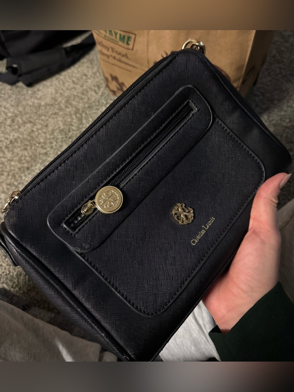 Christian Lacroix Black Crossbody Purse